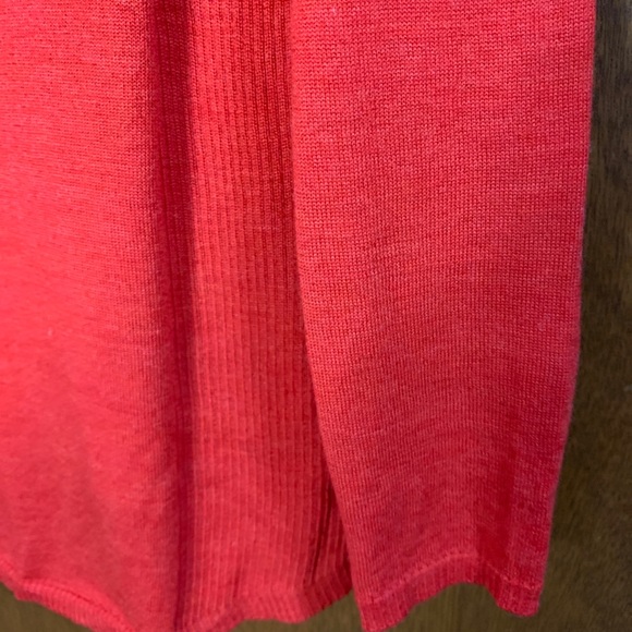 Max Studio Sweater Womens Size Large Dark Red Orange Extra Fine Merino Wool - Picture 6 of 6